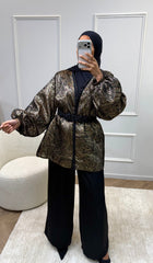 Ensemble brocard Noir et Doré