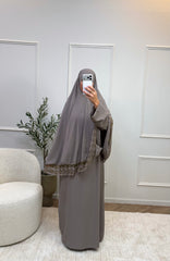 Ensemble Khimar 2 Pièces avec Dentelle